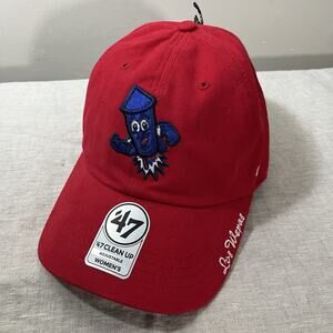 Worcester Red Sox Hat Cap Woman’s ‘47 Brand Adjustable Red‎ Rocket Woosox